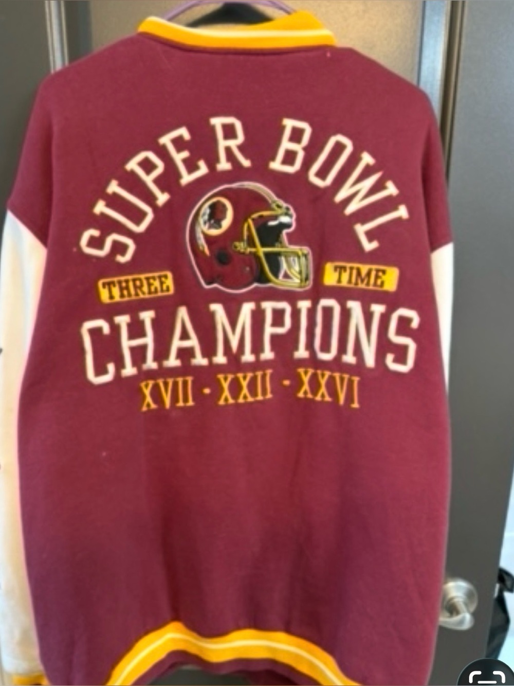 Vintage Reebok Washington Redskins 3X Super Bowl Champions Jacket XL